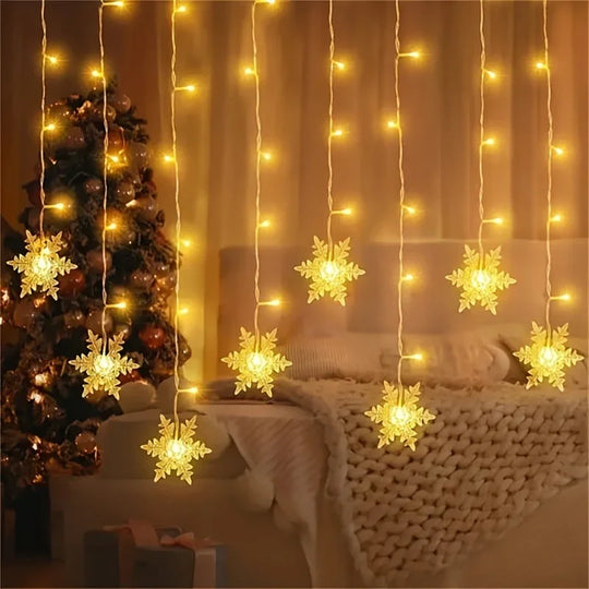 Snowflake Curtain Light - USB Powered - Indoor Decoration