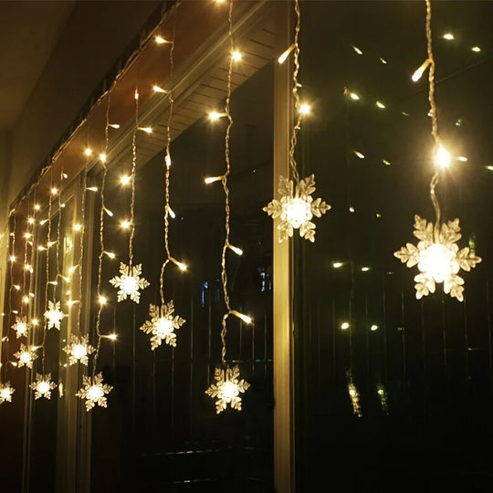 Snowflake Curtain Light - USB Powered - Indoor Decoration