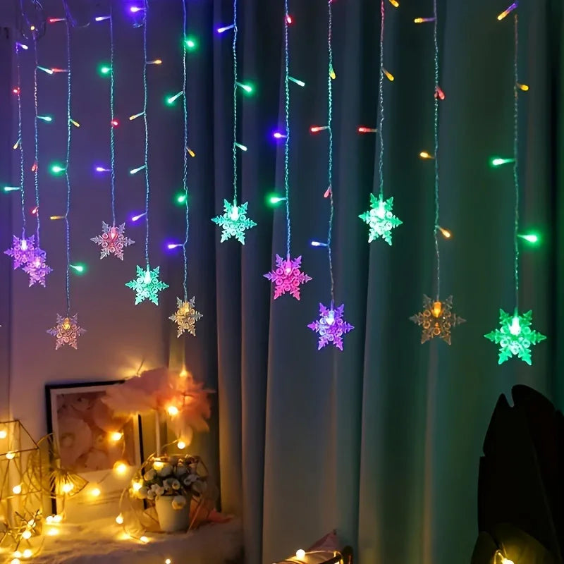 Snowflake Curtain Light - USB Powered - Indoor Decoration