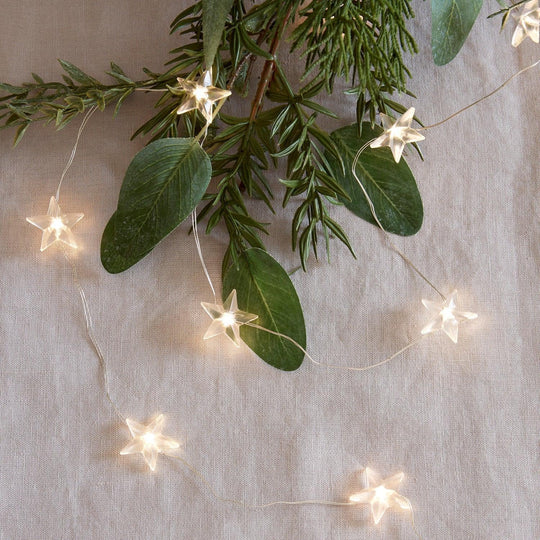 Star Fairy String Lights - Christmas Decoration - Warm White Glow