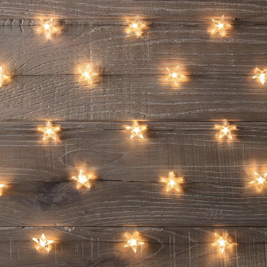 Star Fairy String Lights - Christmas Decoration - Warm White Glow