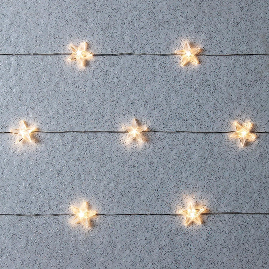 Star Fairy String Lights - Christmas Decoration - Warm White Glow