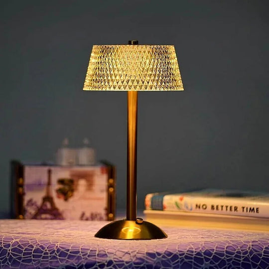 Table Lamp - Crystal Shade - USB Charging