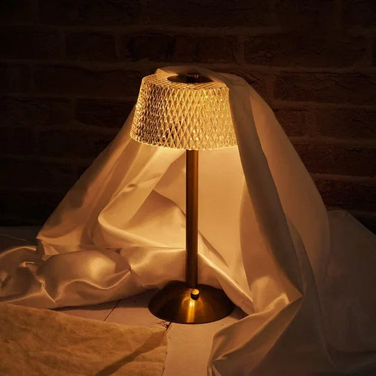 Table Lamp - Crystal Shade - USB Charging