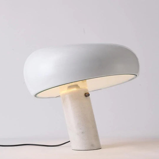Table Lamp - Marble Base - Metal Shade