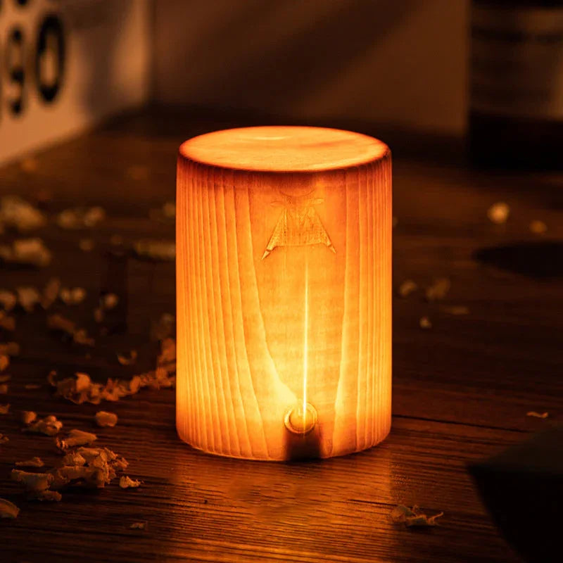 Table Lamp - Touch Control - Wood Finish