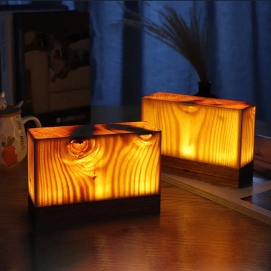 Table Lamp - Touch Control - Wood Finish
