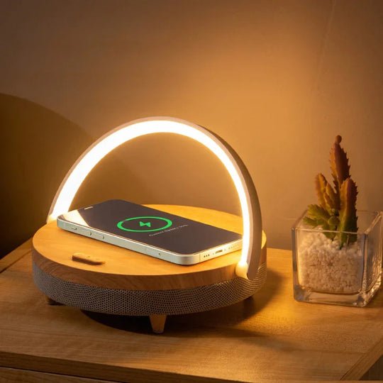 Table Lamp - Wireless Charging - Bluetooth Speaker - Luvonic