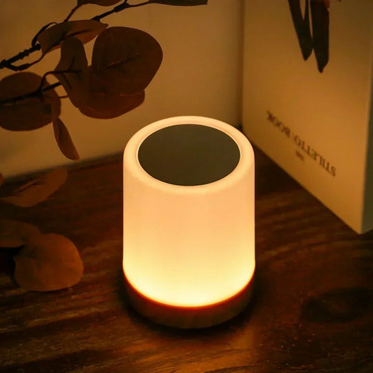 Table Lamp - Wooden Base - Touch Control