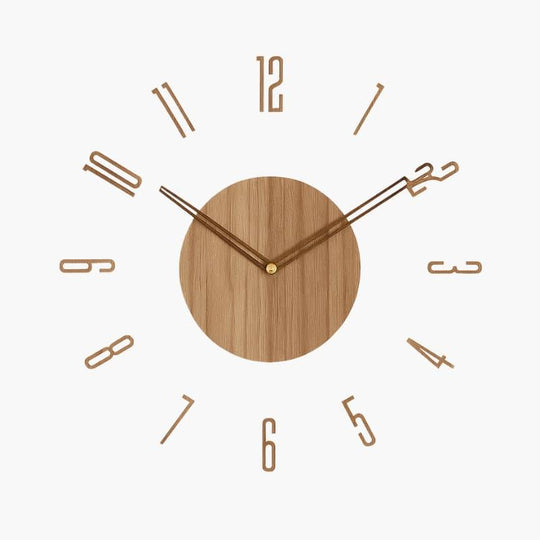 Wooden Wall Clock - Minimalist Design - Silent Movement