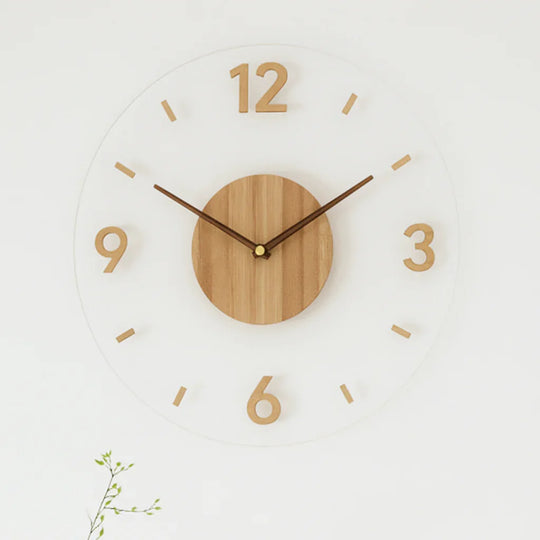 Wooden Wall Clock - Minimalist Design - Silent Movement