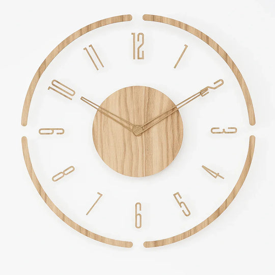 Wooden Wall Clock - Minimalist Design - Silent Movement