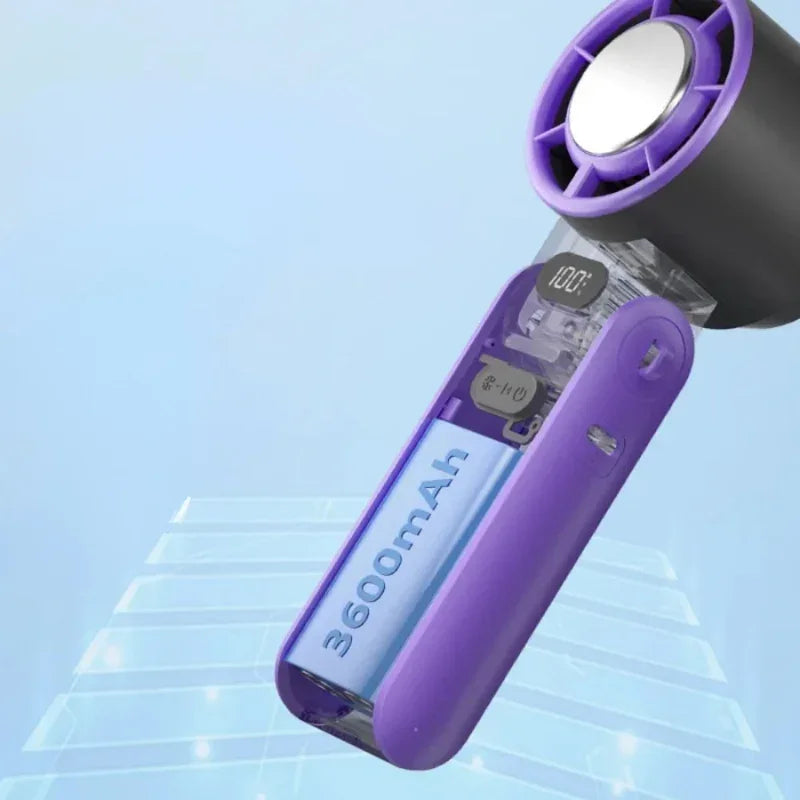 Mini Handheld Fan - Rechargeable - Folding Design