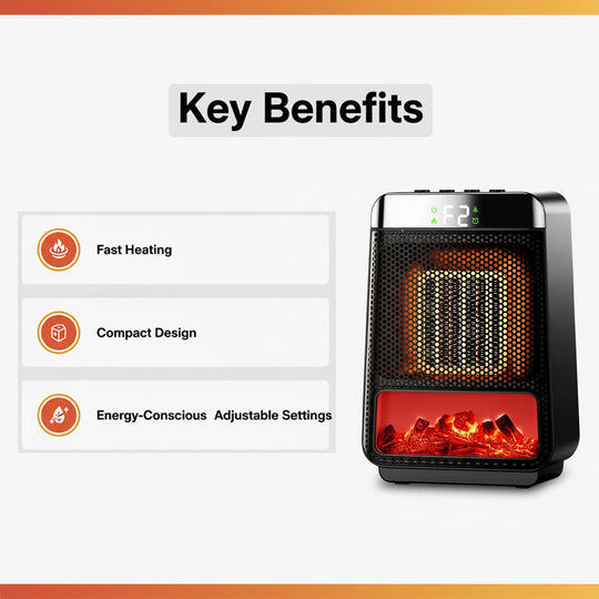 Electric Heater - Ceramic Element - Wall Plug