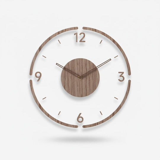 Wooden Wall Clock - Minimalist Design - Silent Movement