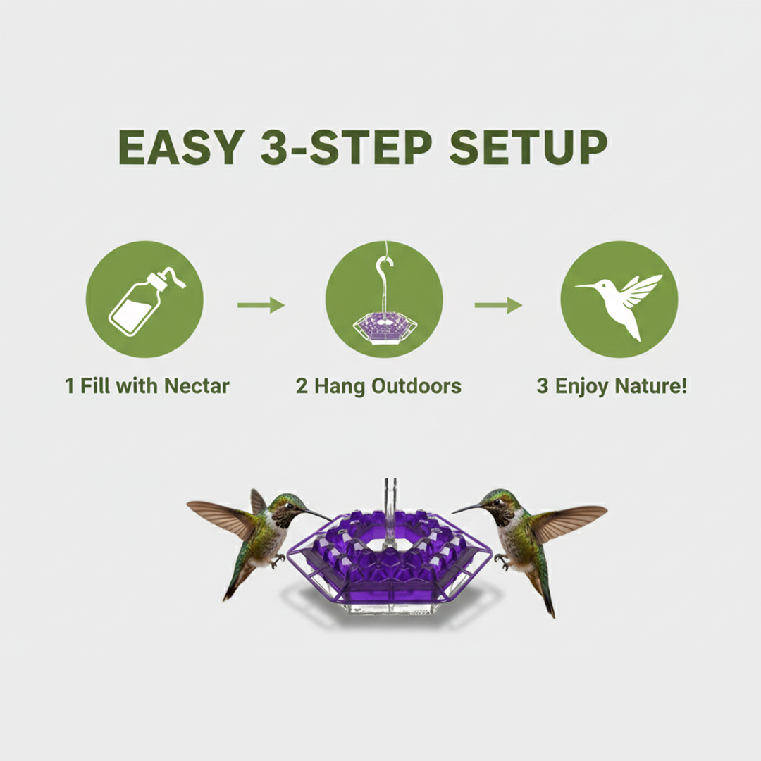 Hummingbird Feeder - Outdoor Hanging - Ant Resistant