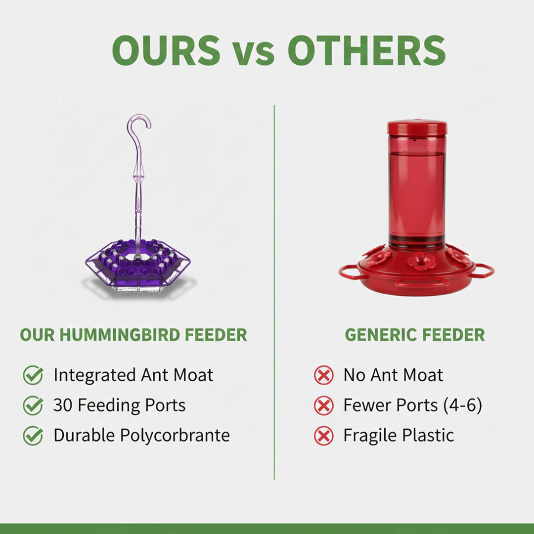 Hummingbird Feeder - Outdoor Hanging - Ant Resistant