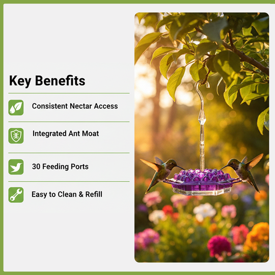 Hummingbird Feeder - Outdoor Hanging - Ant Resistant