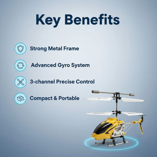 Mini RC Helicopter - Gyro System - Strong Frame