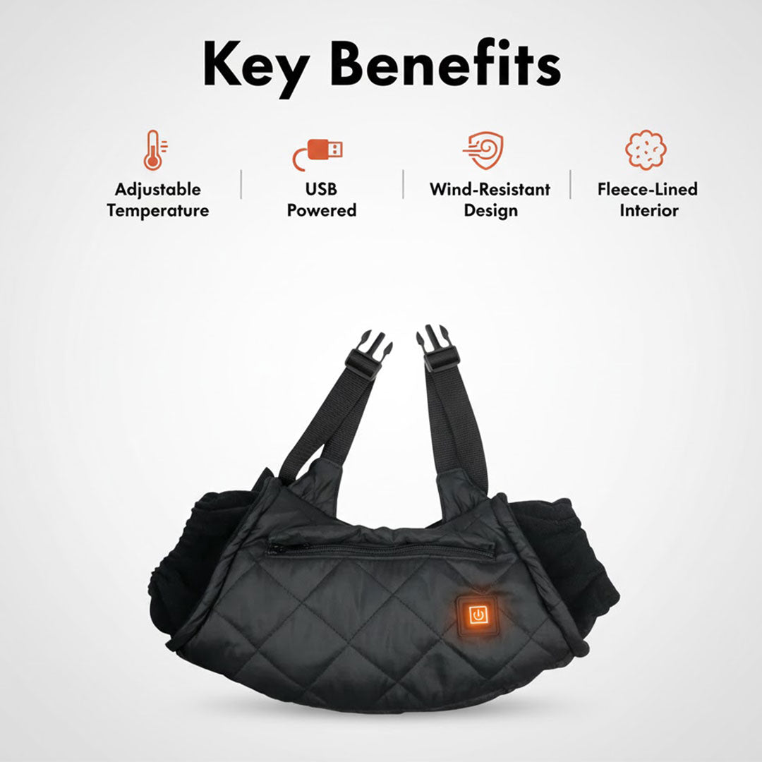 Portable Hand Warmer Muff - Adjustable Temperature - USB Powered