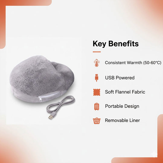 USB Foot Warmer - Electric Heating - Flannel Fabric