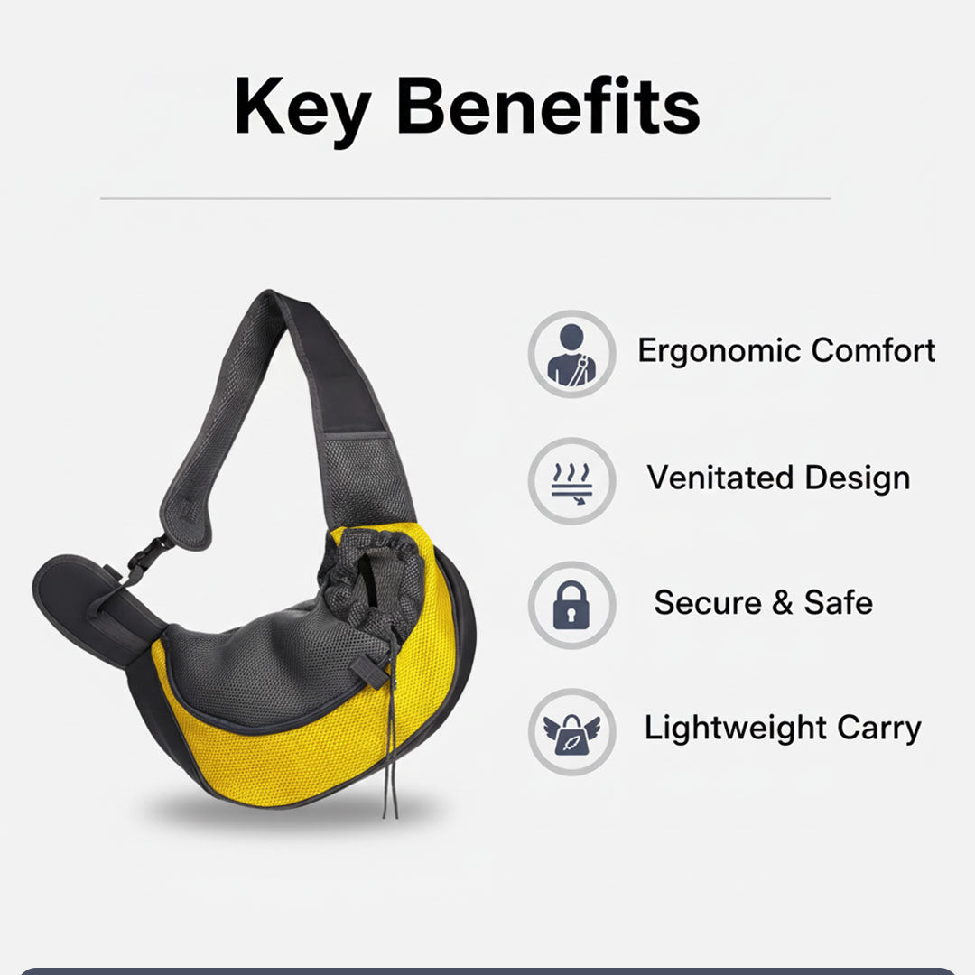 Pet Carrier Bag - Shoulder Design - Ventilated Material