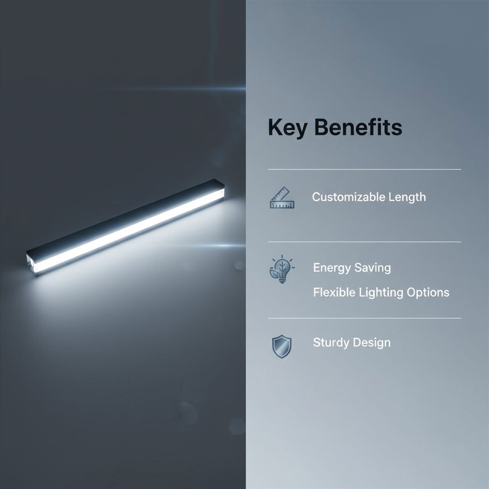 LED Under Cabinet Light Bar - Ultra Thin - Customizable Length