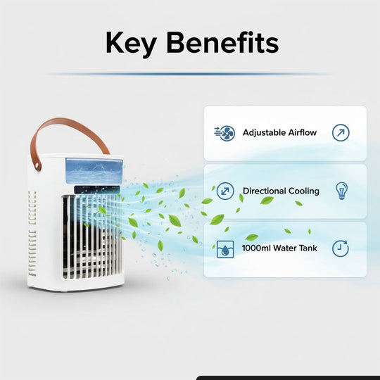 Air Cooler Fan - Portable Design - Adjustable Settings