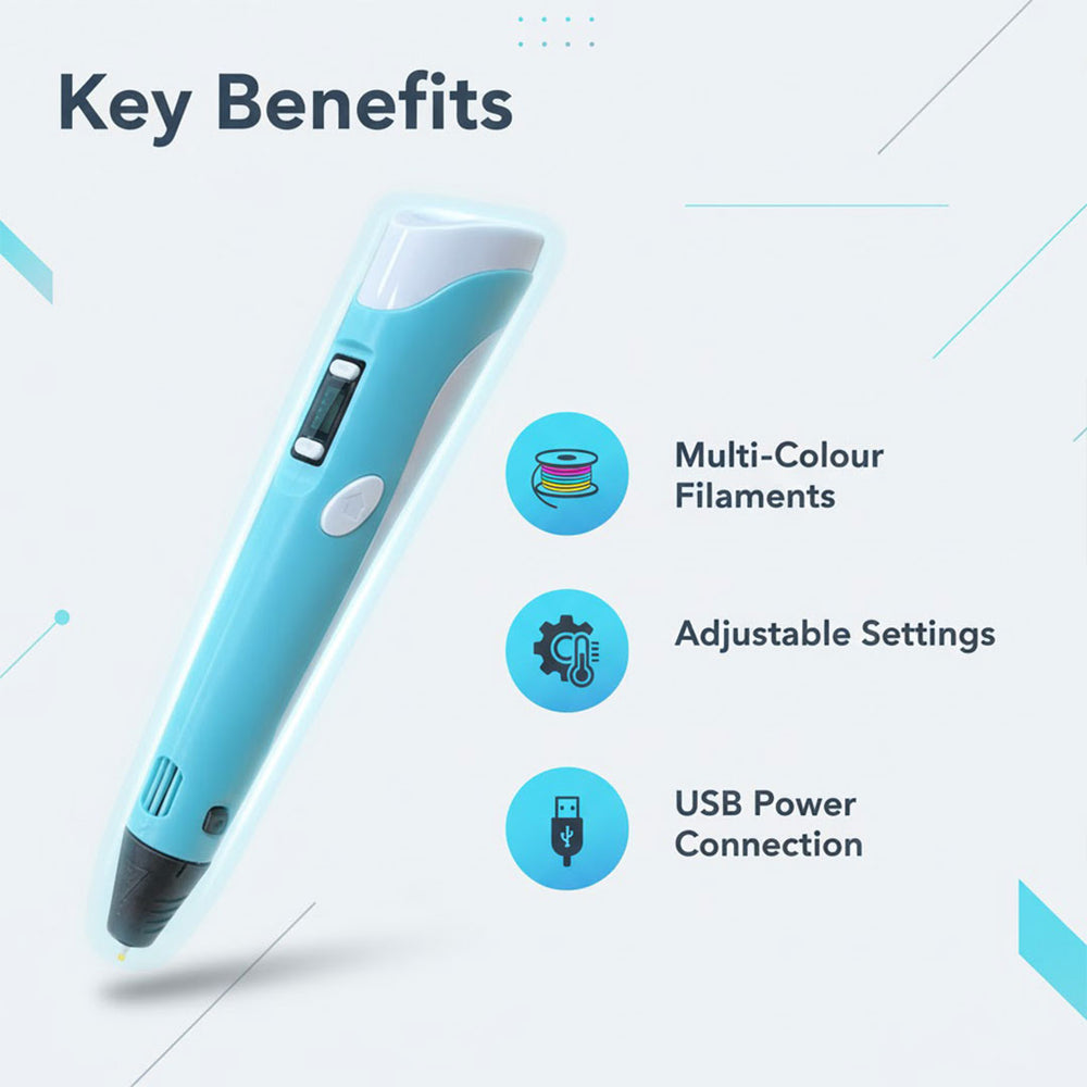 3D Printing Pen - Kids Art Tool - Colour Filaments