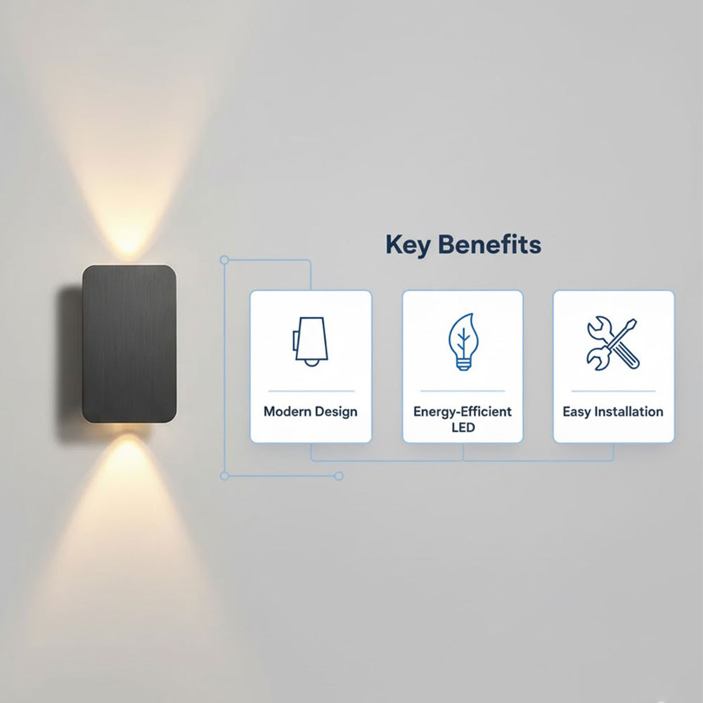 LED Wall Lamp - Modern Design - Rectangular Shape