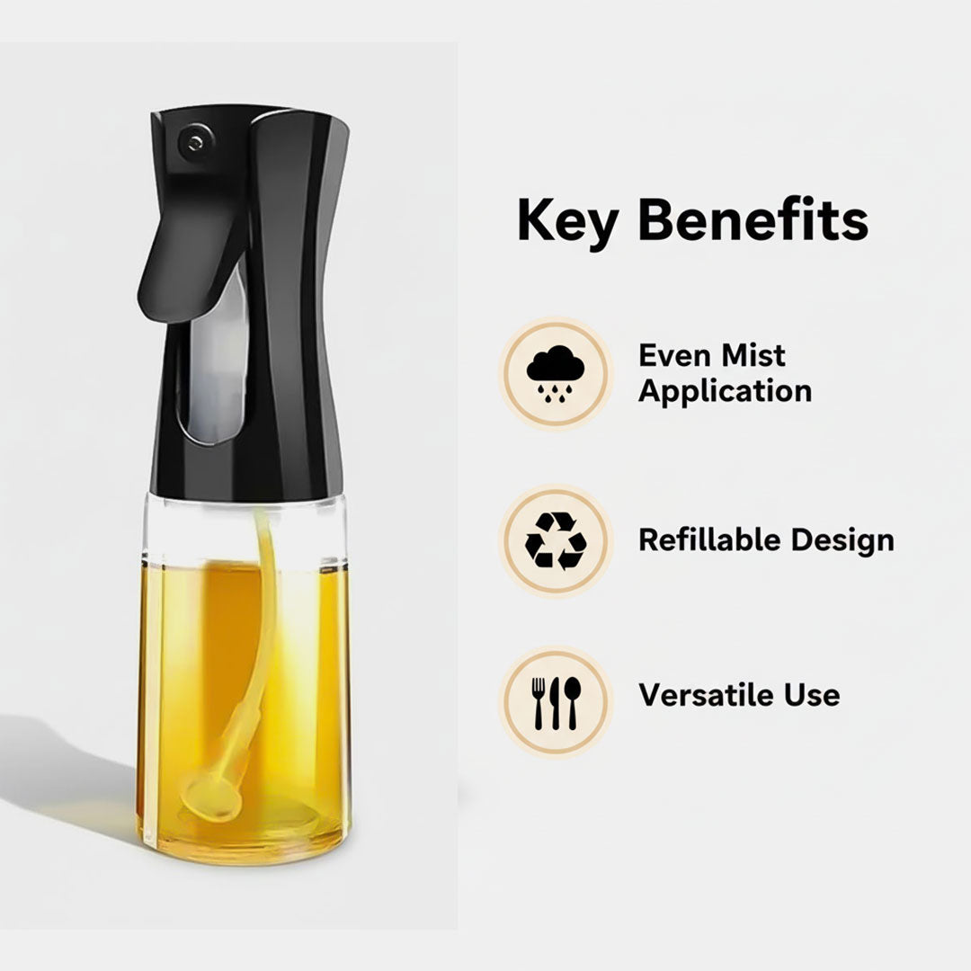 Refillable Oil Spray Bottle - Kitchen Tool - Precision Mist