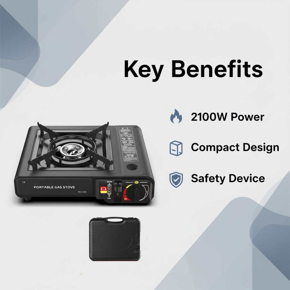 Camping Gas Stove - Portable Design - 2100W Power