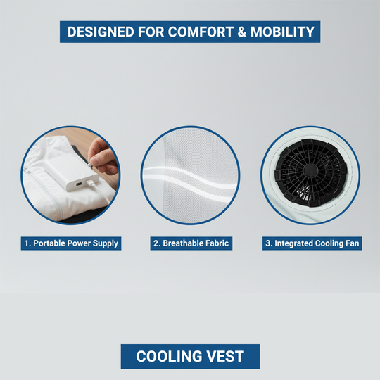 Cooling Vest - USB Airflow - Portable Design
