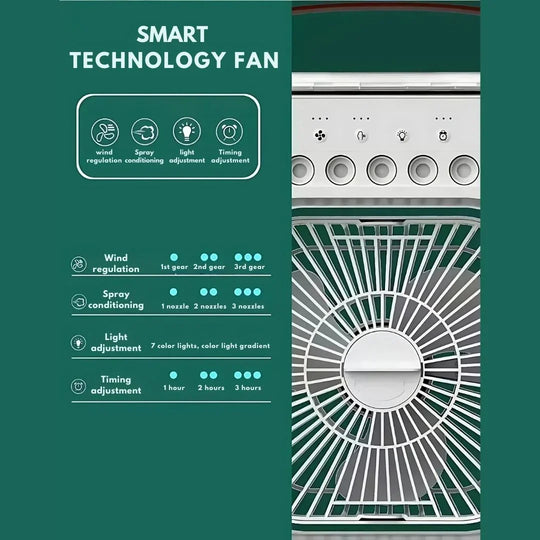 3-in-1 Air Cooler - Humidifier - Adjustable Fan