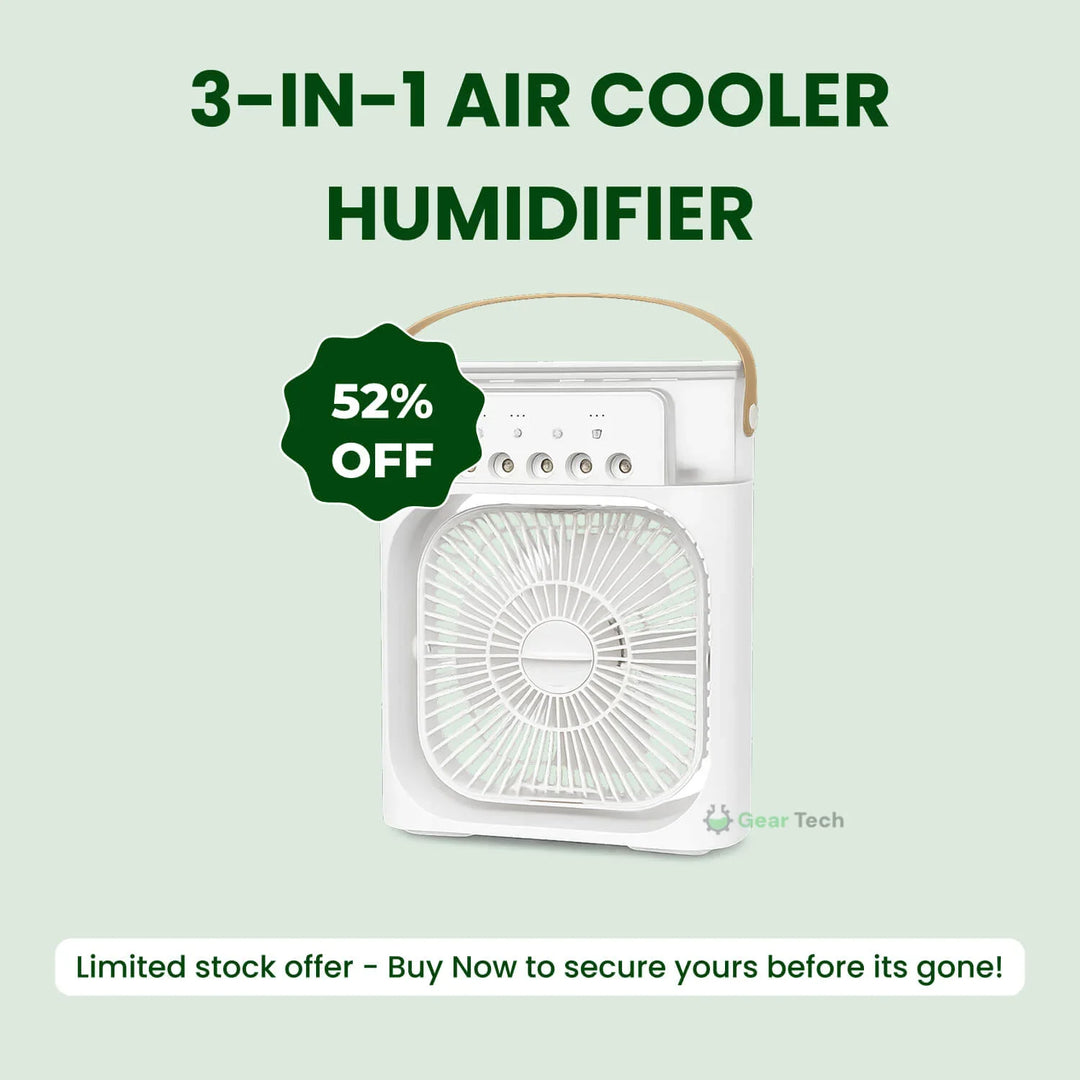 3-in-1 Air Cooler - Humidifier - Adjustable Fan