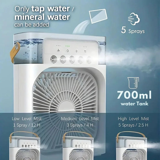 3-in-1 Air Cooler - Humidifier - Adjustable Fan