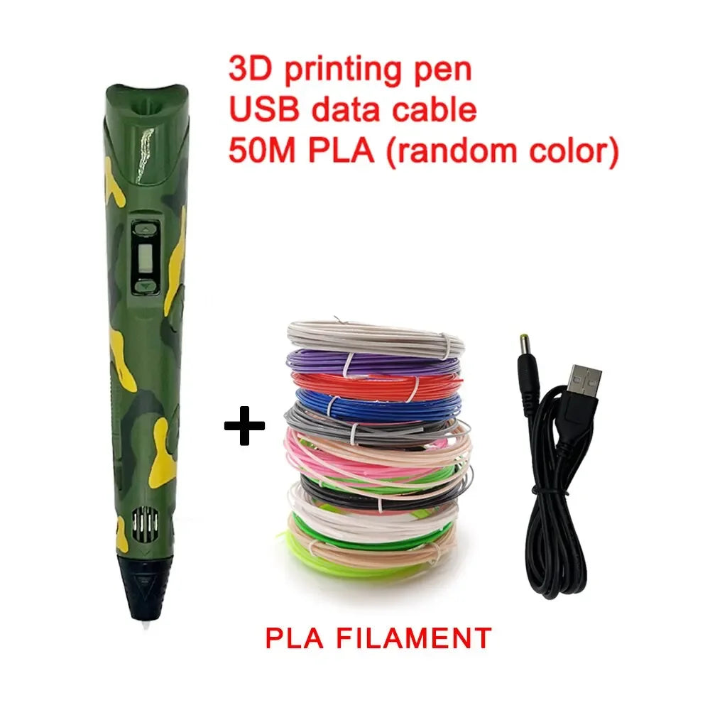 3D Printing Pen - LCD Screen - Kids Drawing