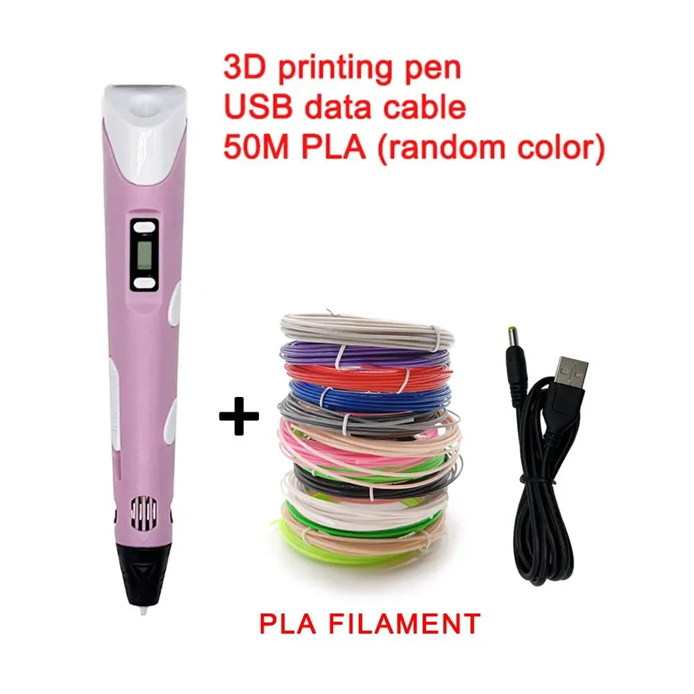 3D Printing Pen - LCD Screen - Kids Drawing
