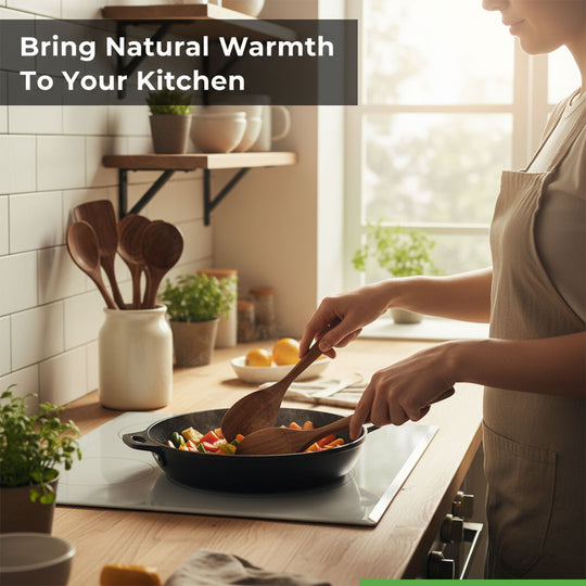 Wooden Cookware Set - Teak Utensils - Sustainable Kitchen Tools