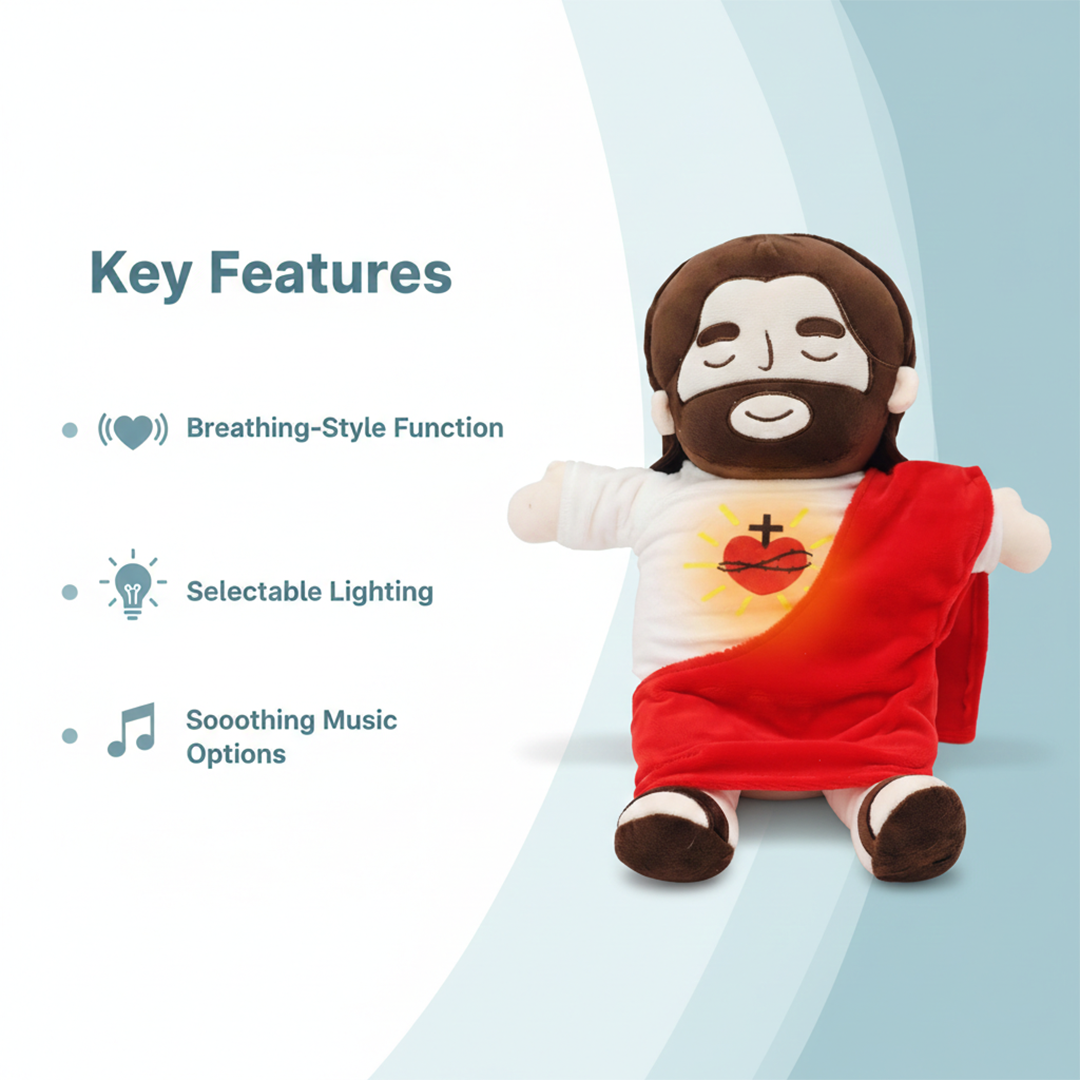 Jesus Plush Toy - Breathing Feature - Lighting Option