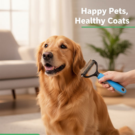 Detangling Pet Comb - Two-Sided Design - Stainless Steel