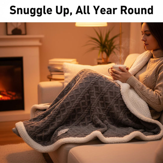 Sherpa Blanket - Reversible Design - All Seasons