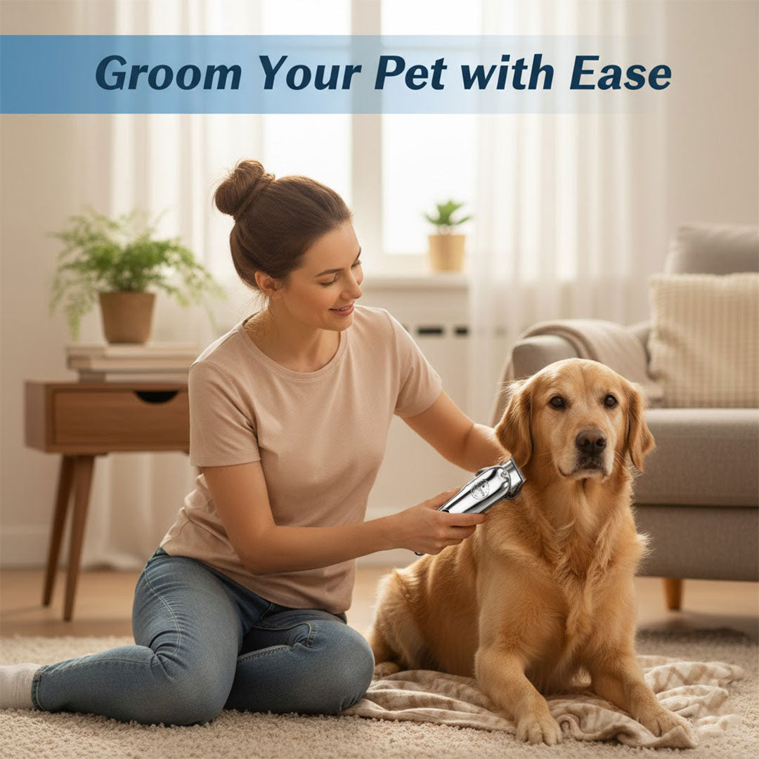 Dog Hair Clipper - Rechargeable Trimmer - Metal Design