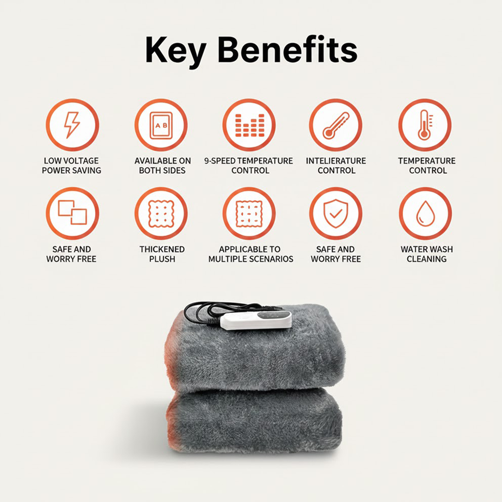 Electric Car Blanket - Portable Design - Travel Use