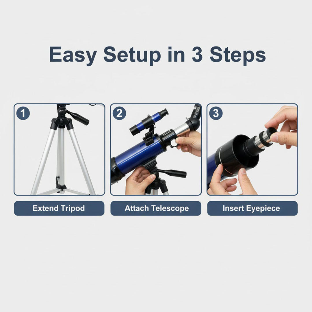 Starlight Telescope - 200X Magnification - Beginner-Friendly