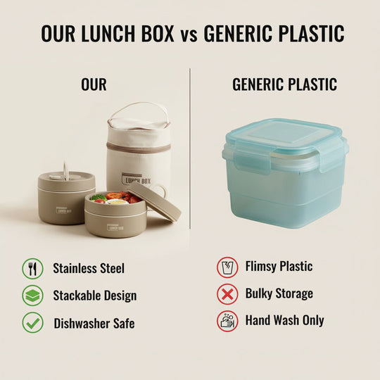 Lunch Box Set - Stainless Steel - Multi-Container