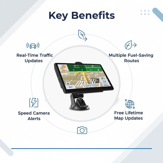 7" GPS Navigation System - Car Truck - Real-Time Traffic