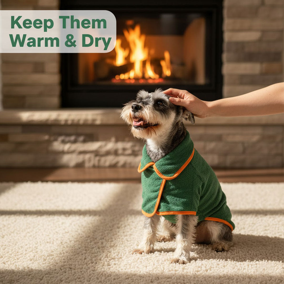 Dog Bathrobe - Quick-Drying - Adjustable Fit