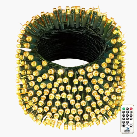 500 LED Outdoor Fairy Lights - Remote Control - Plug Powered