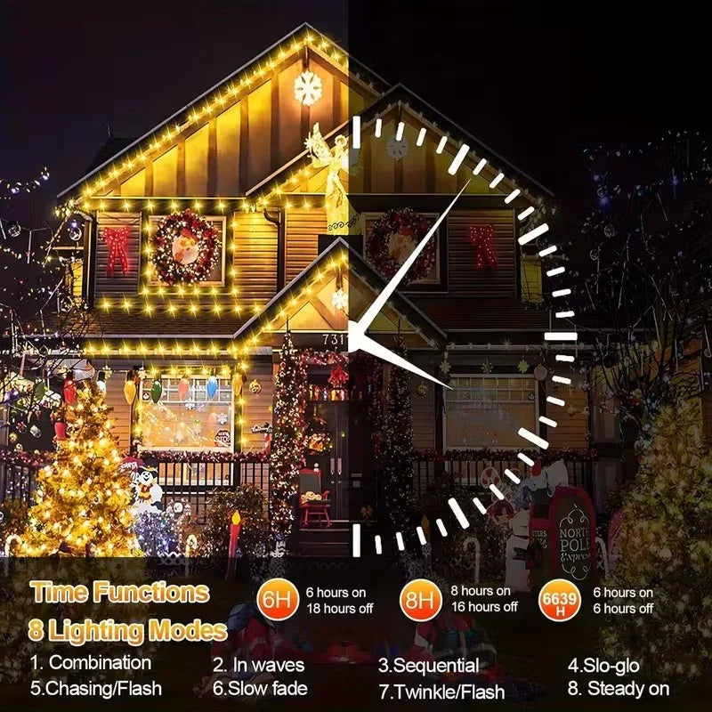 500 LED Outdoor Fairy Lights - Remote Control - Plug Powered